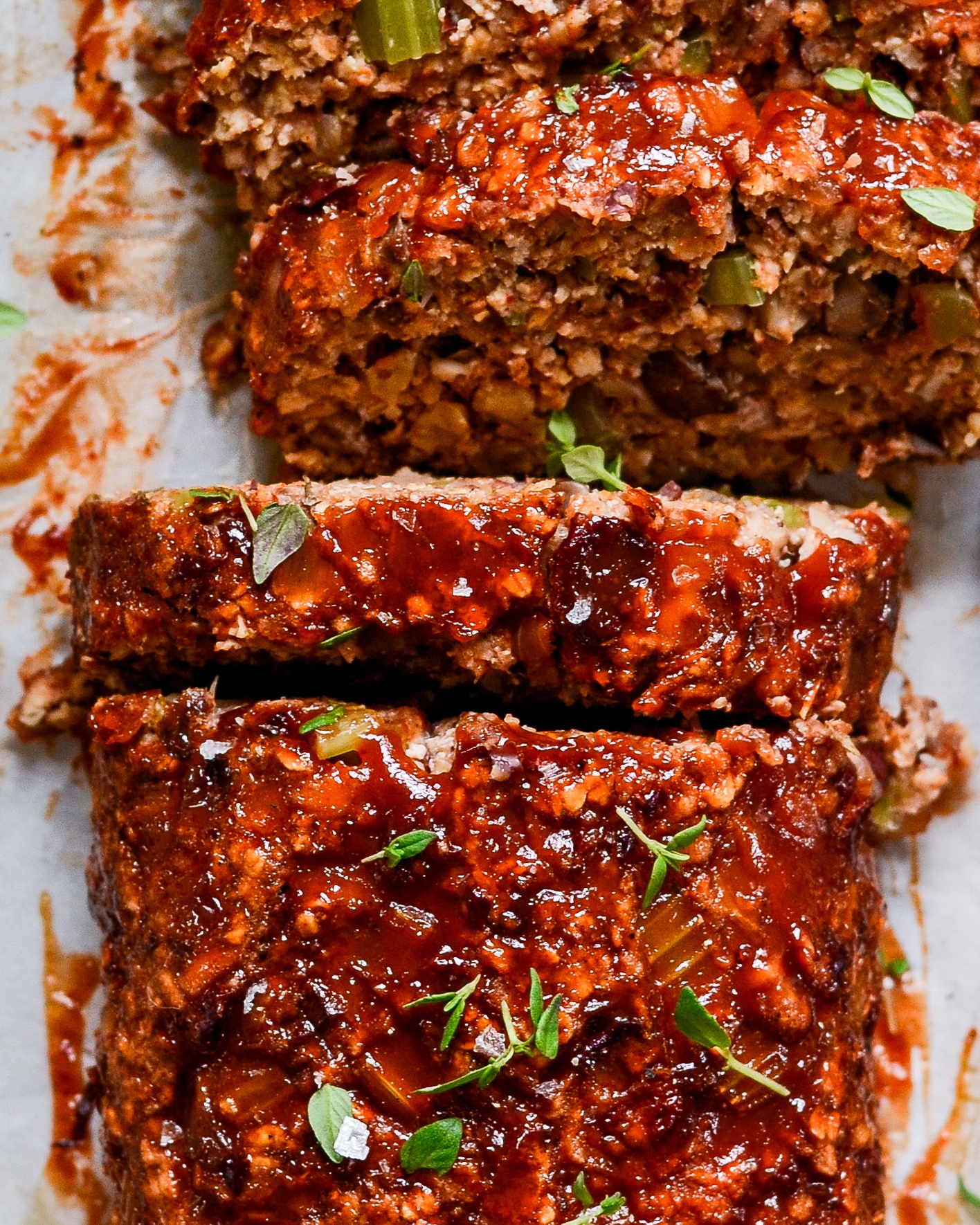 vegansk farsbrød med glaze
