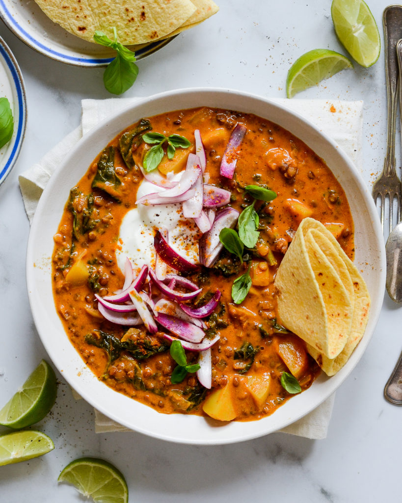 vegetarisk kartoffel curry