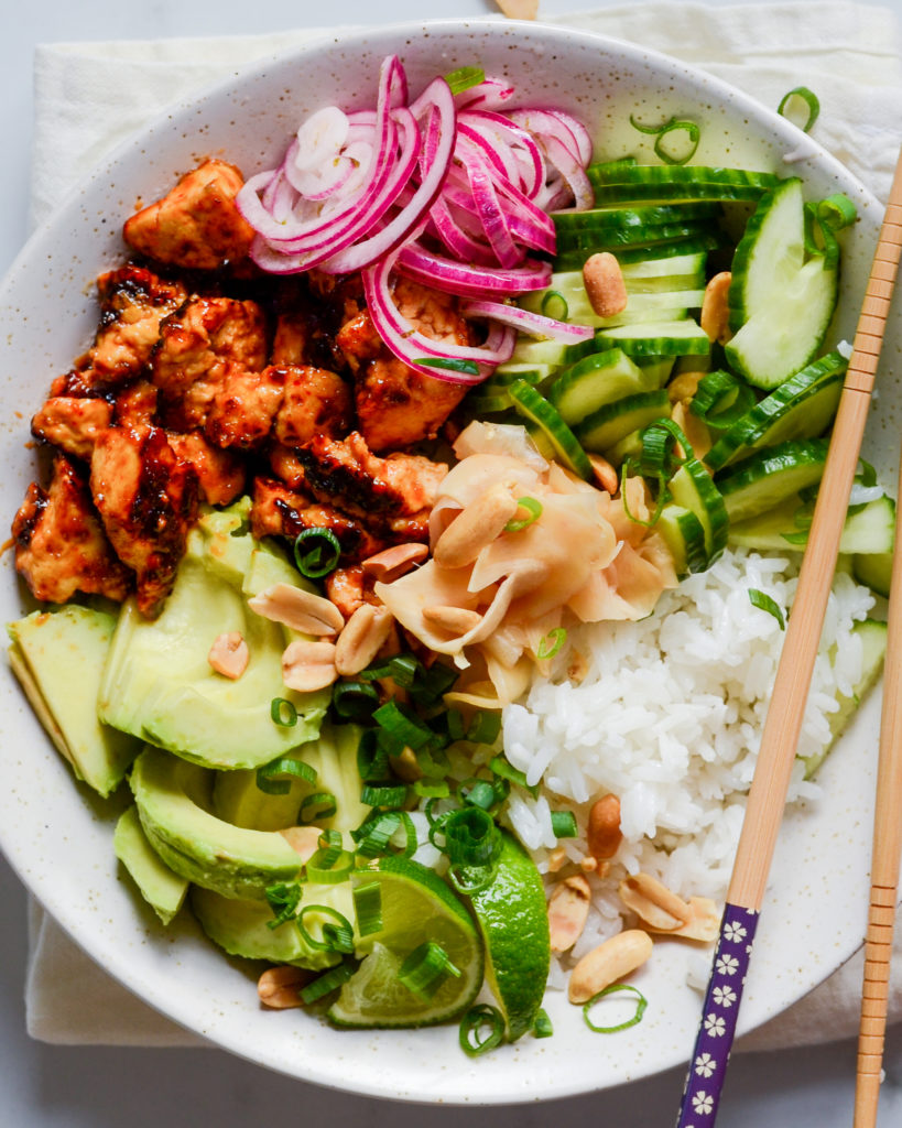 karamelliseret tofu bowl