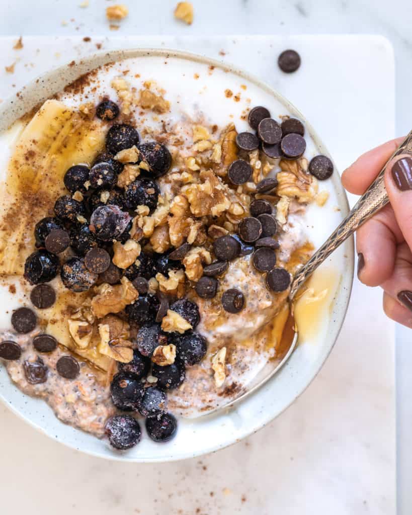 overnight oats med gulerod