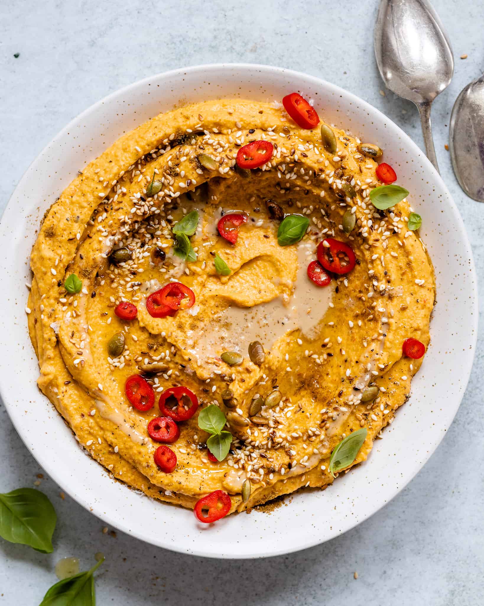 Linsehummus med gulerod og karry