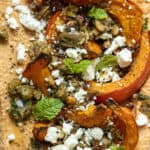 bagt græskar med harissa hummus opskrift