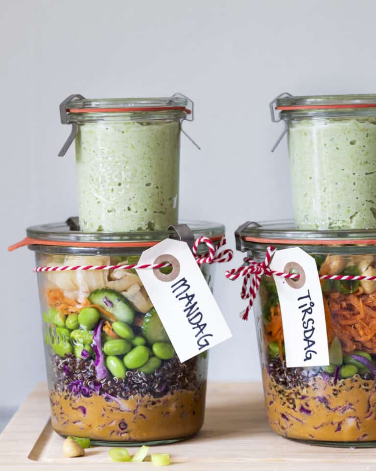 måltidssalater og asiatisk foodprep