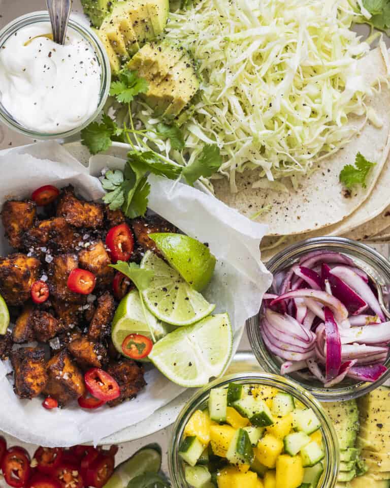 vegetar taco med tofu