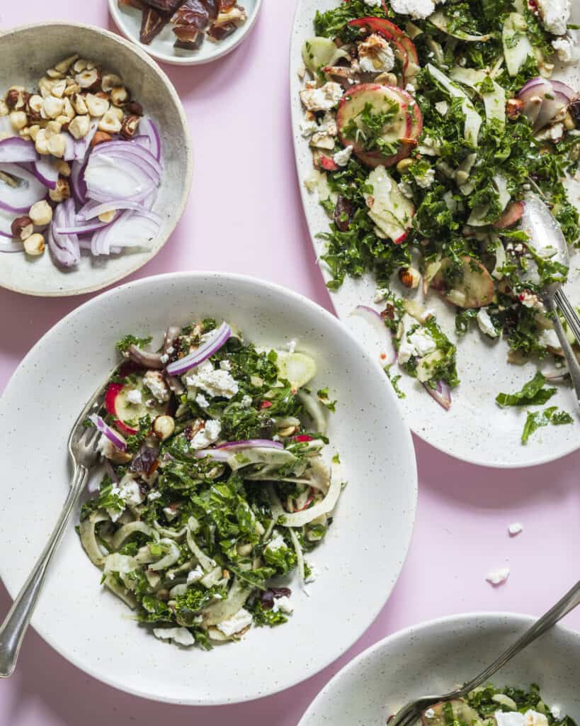 Julesalat med grønkål og vaniljedressing