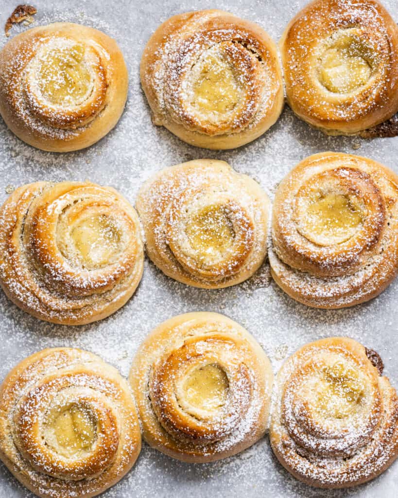 cremesnegle med marcipan remonce