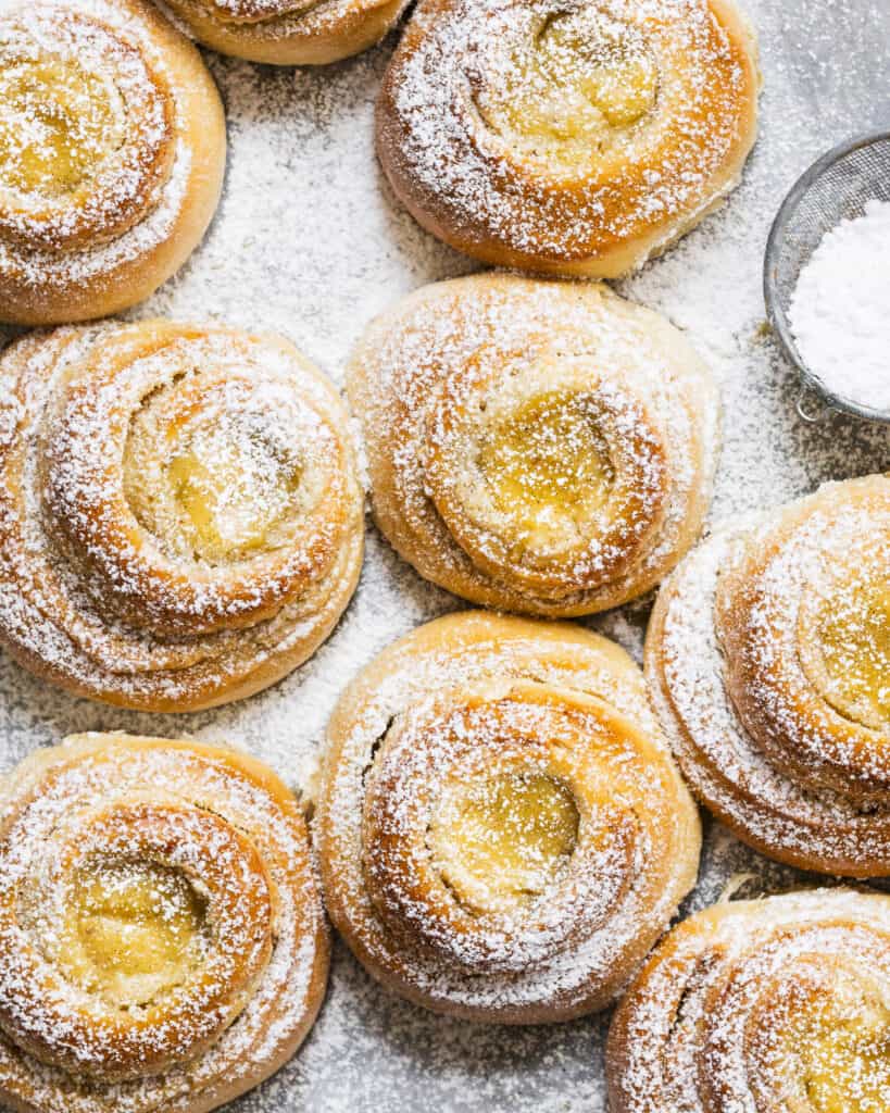 vaniljesnegle med creme