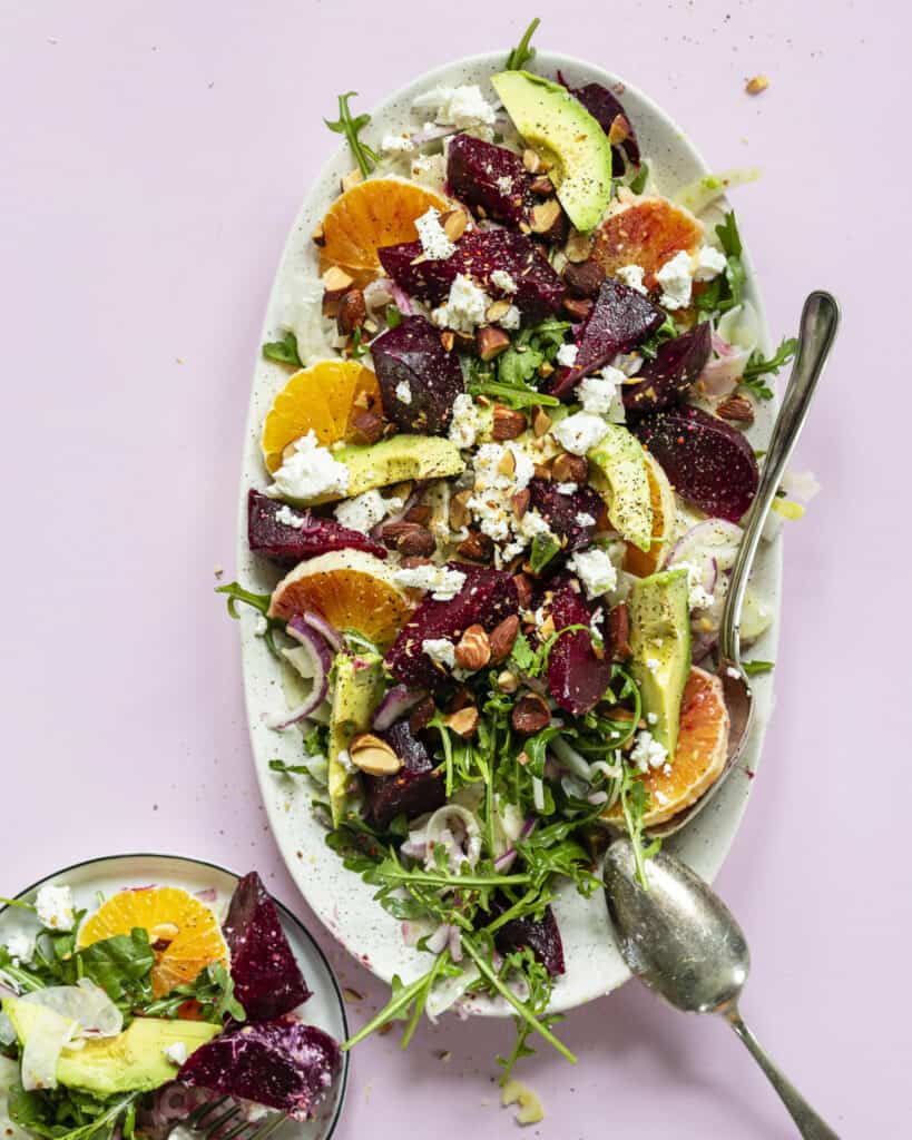 rødbedesalat med feta og fennikel