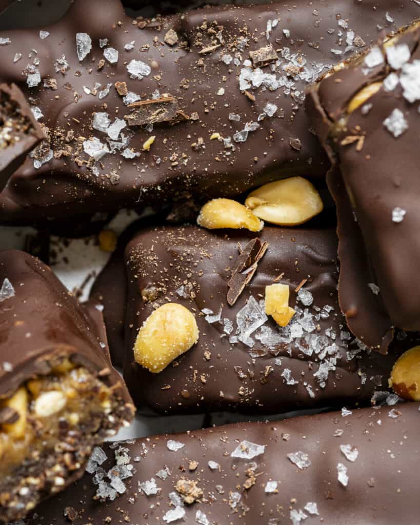 sunde snickers bar med peanutbutter