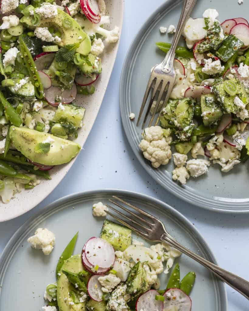 grøn salat med feta