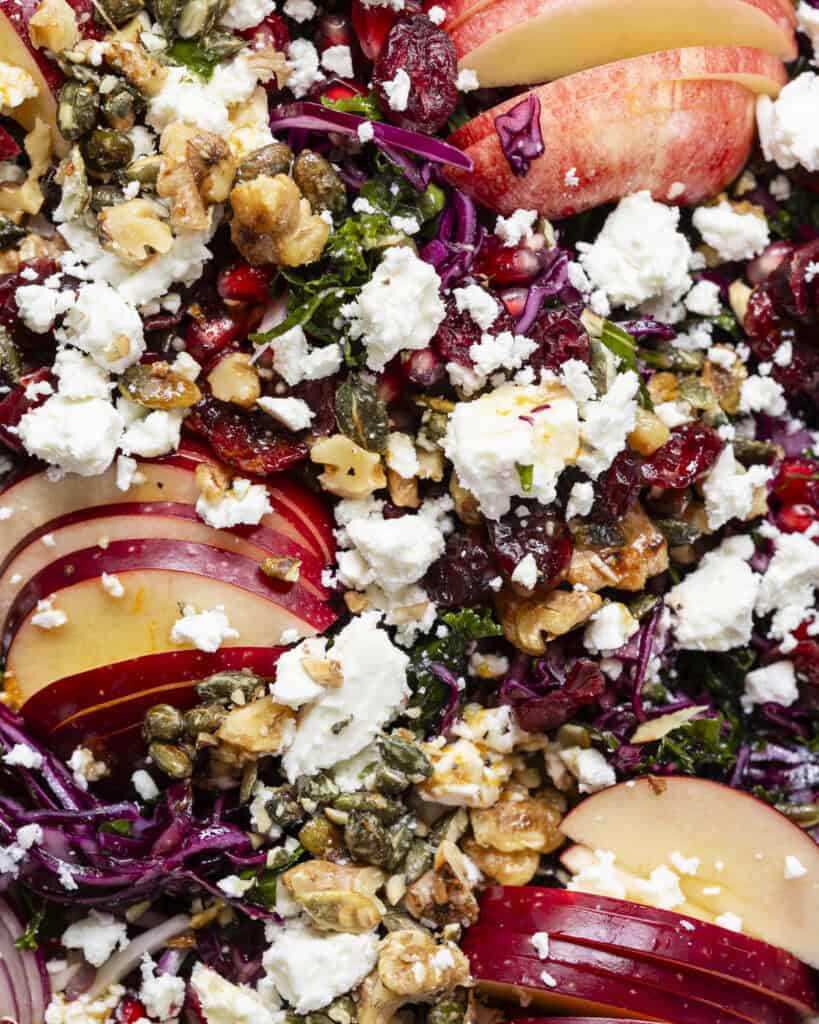 rødkålssalat med granatæbler og feta
