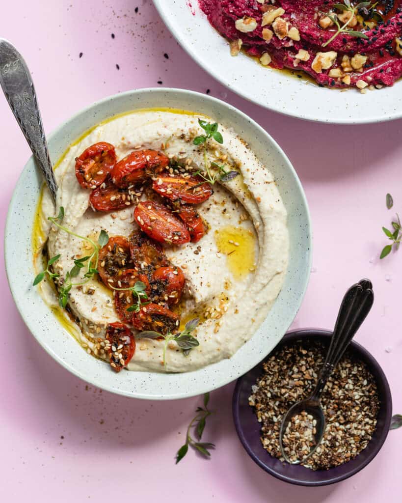 hummus med langtidsbagte tomater