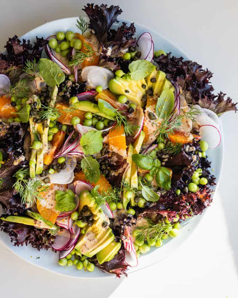 sommer salat med ærter