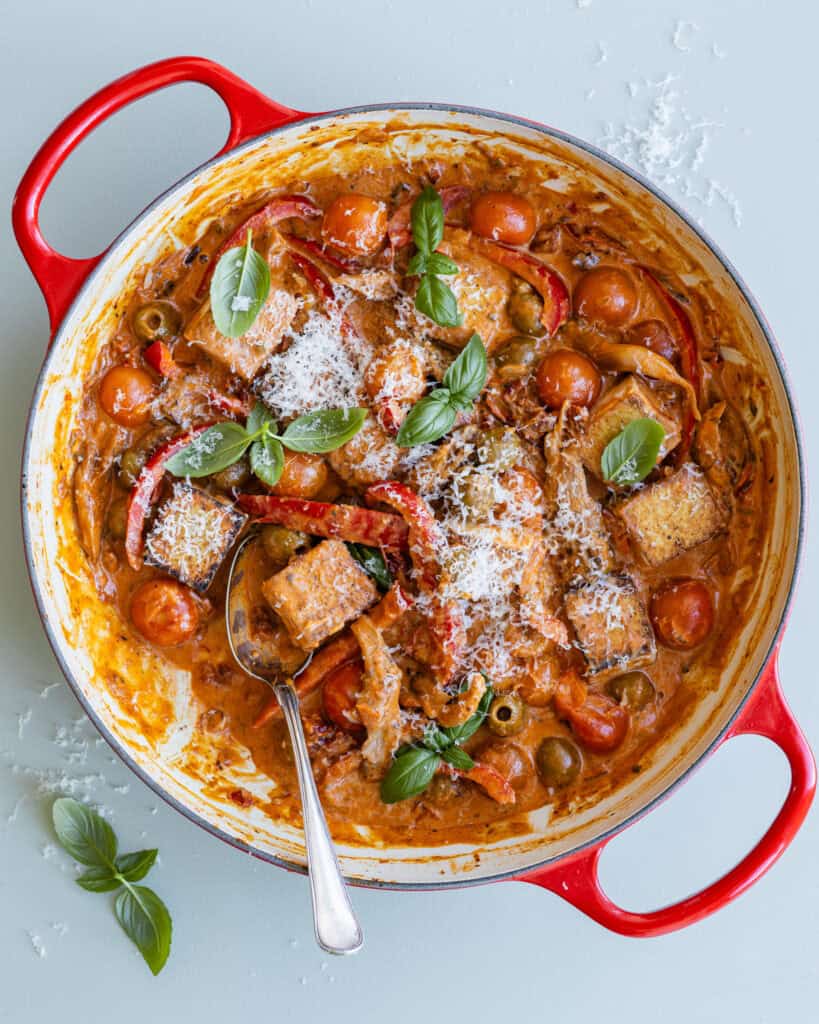 marry me tofu - stegt tofu i krydret flødesauce