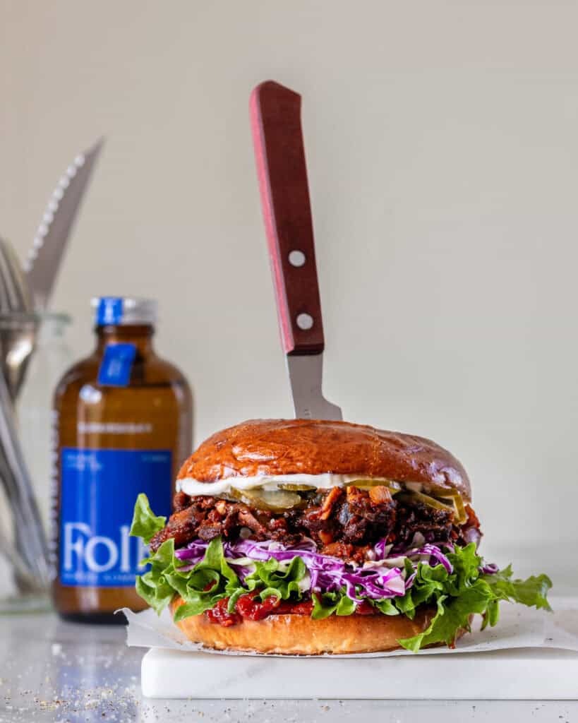 pulled portobello i burger