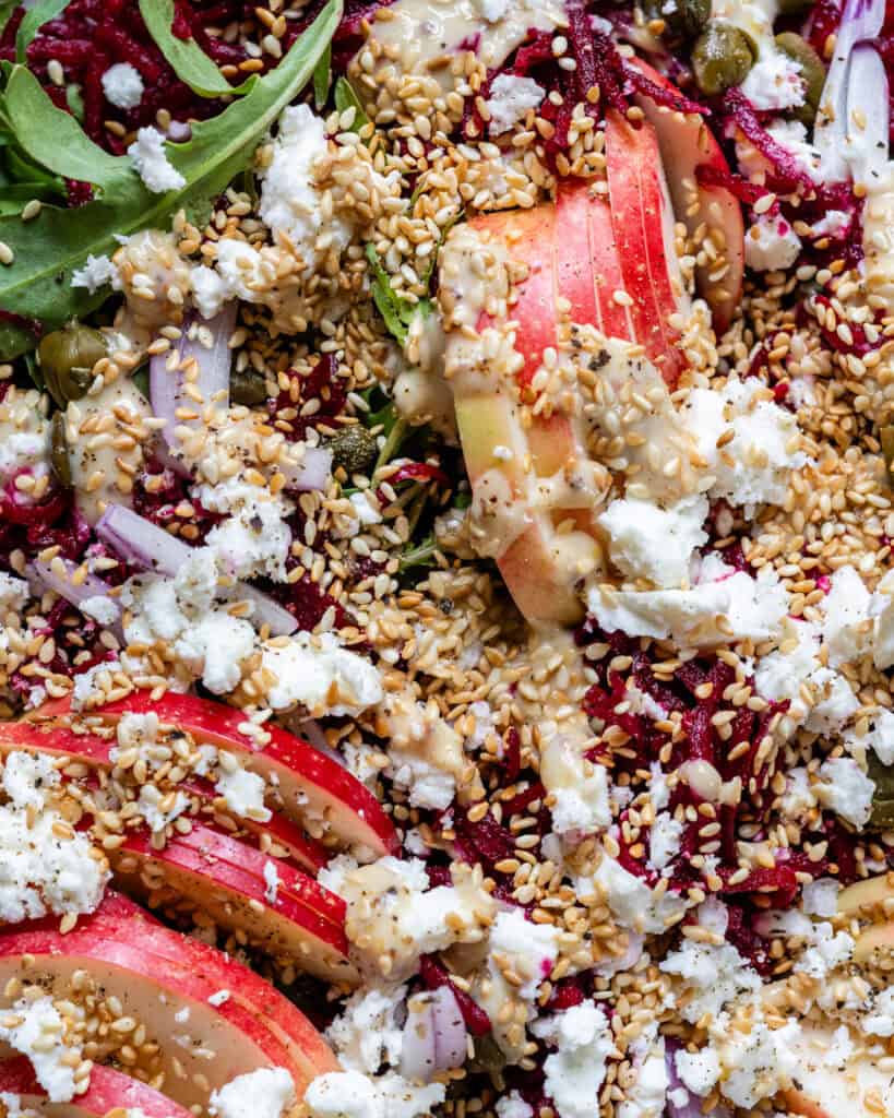 rødbedesalat med æble og tahin