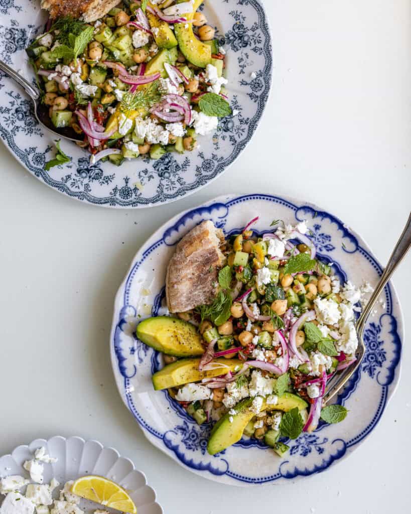 kikærtesalat med feta
